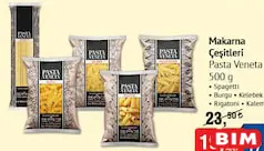PASTA VENETA MAKARNA ÇEŞİTLERİ 500 G fiyat ve kampanya bilgisi